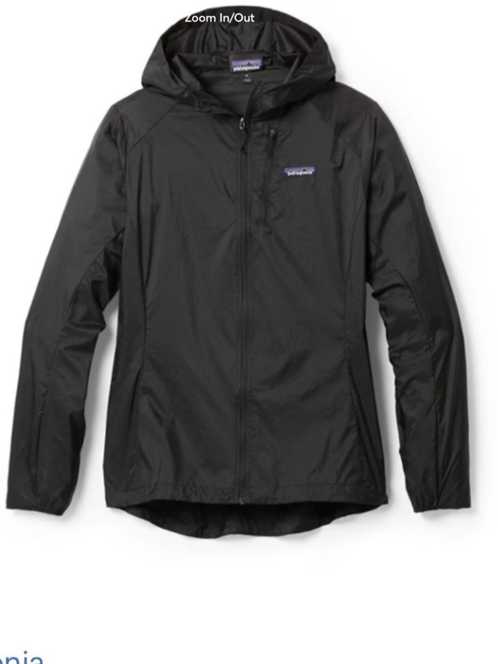 Patagonia Black Lightweight Hooded Shell Jacket